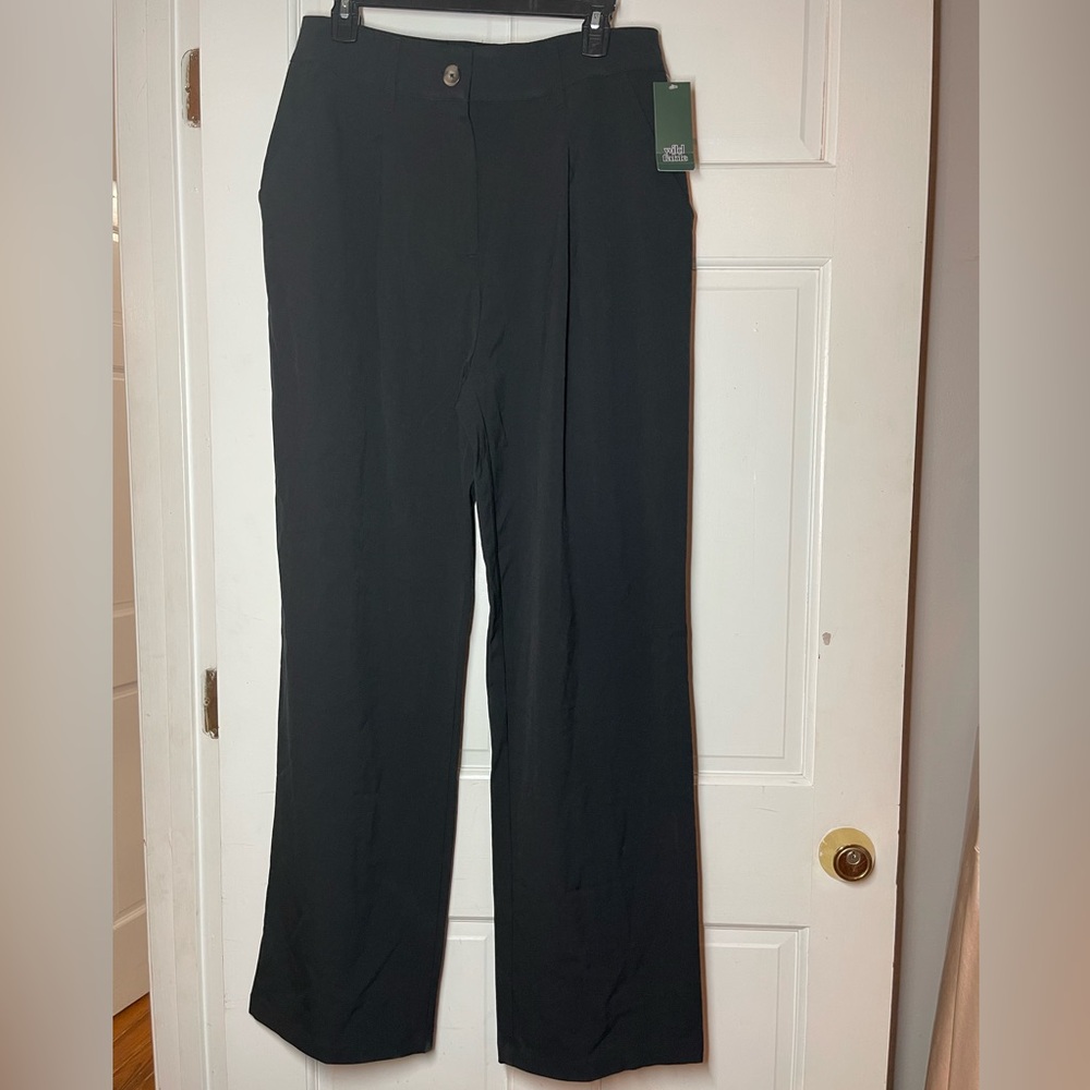 Wild Fable Womens Black High Rise Dress Pants Size 10